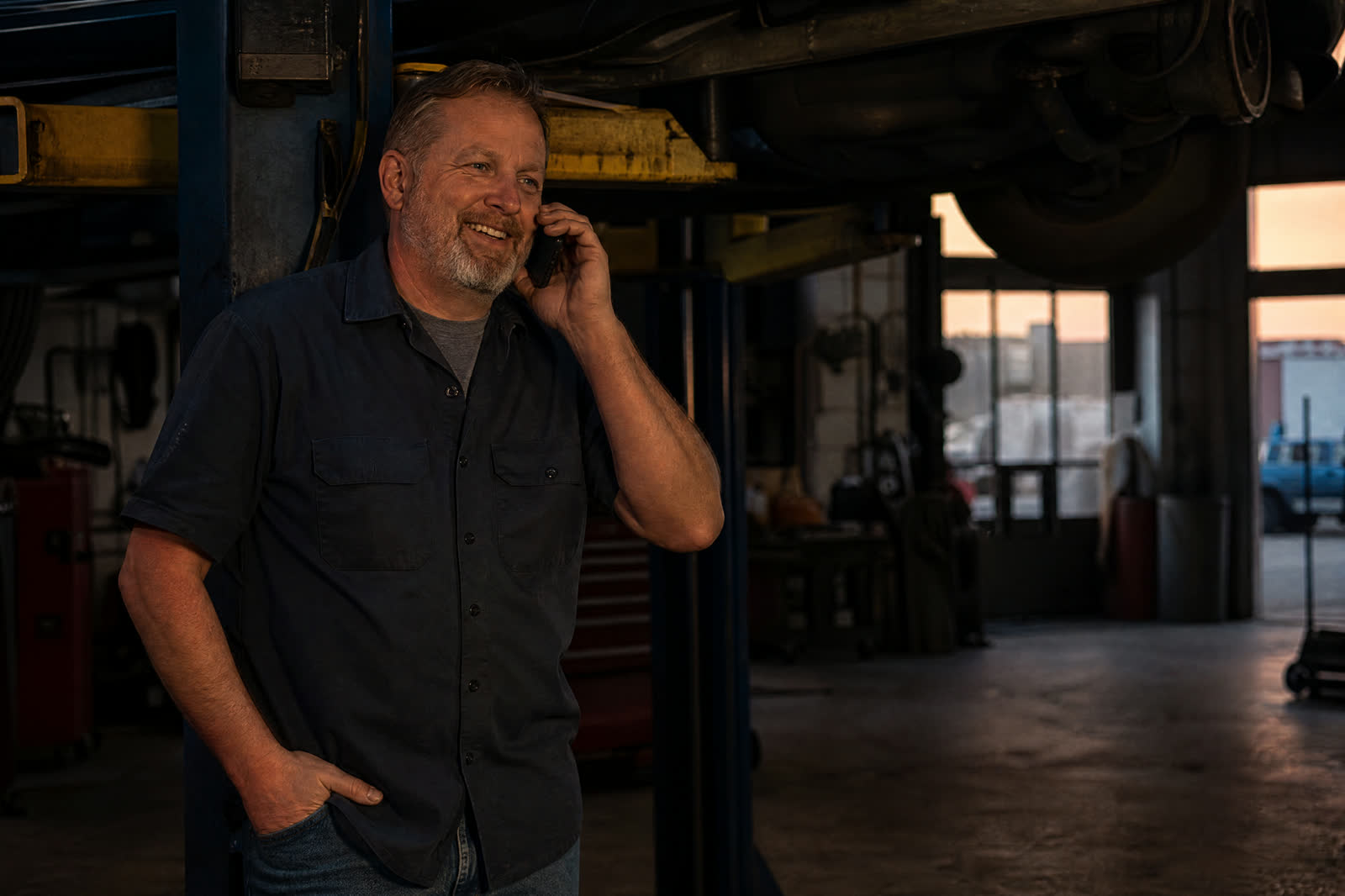 Business owner taking the call